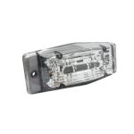 LED Aero Twin dubbelbrander - Amber Wit licht - Transparante lens - 10-30v
