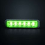 LED Flitser - Dark Knight - 6 LED's - Groen - Donkere lens - 1224v