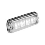 LED Flitser - R10 - 4 LED's - Wit - 1224v - 200cm kabel - voorkant wit