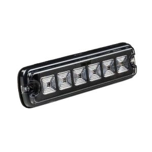 LED Flitser - R10 - 6 LED's - Rood - 1224v - 200cm kabel - voorkant schuin