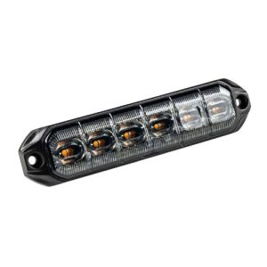 LED Flitser - R65 CL2 - Amber - 6 LED's - 9 patronen - 1224v - voorkant schuin