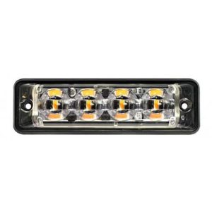 LED Flitser - Ultra platte Slimline - 4 LED's - Amber - 1030v