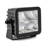 LED Werklamp - Vierkant - Breedstraler - 40W 4680 lumen - 936v - Deutsch connector vooraanzicht schuin rechts