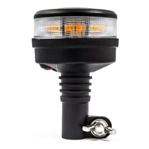 LED Zwaailamp - Heldere lens - Amber - 12/24v - DIN-voet