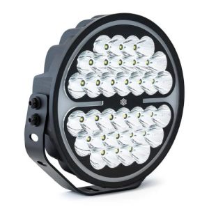 LED verstraler met 13600 lumen dagrijverlichting en flitser - zwarte behuizing
