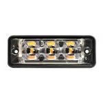Ultra platte slimline led flitser 3 led's amber 10-30v