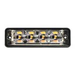 Ultra platte slimline led flitser 4 led's wit 10-30v